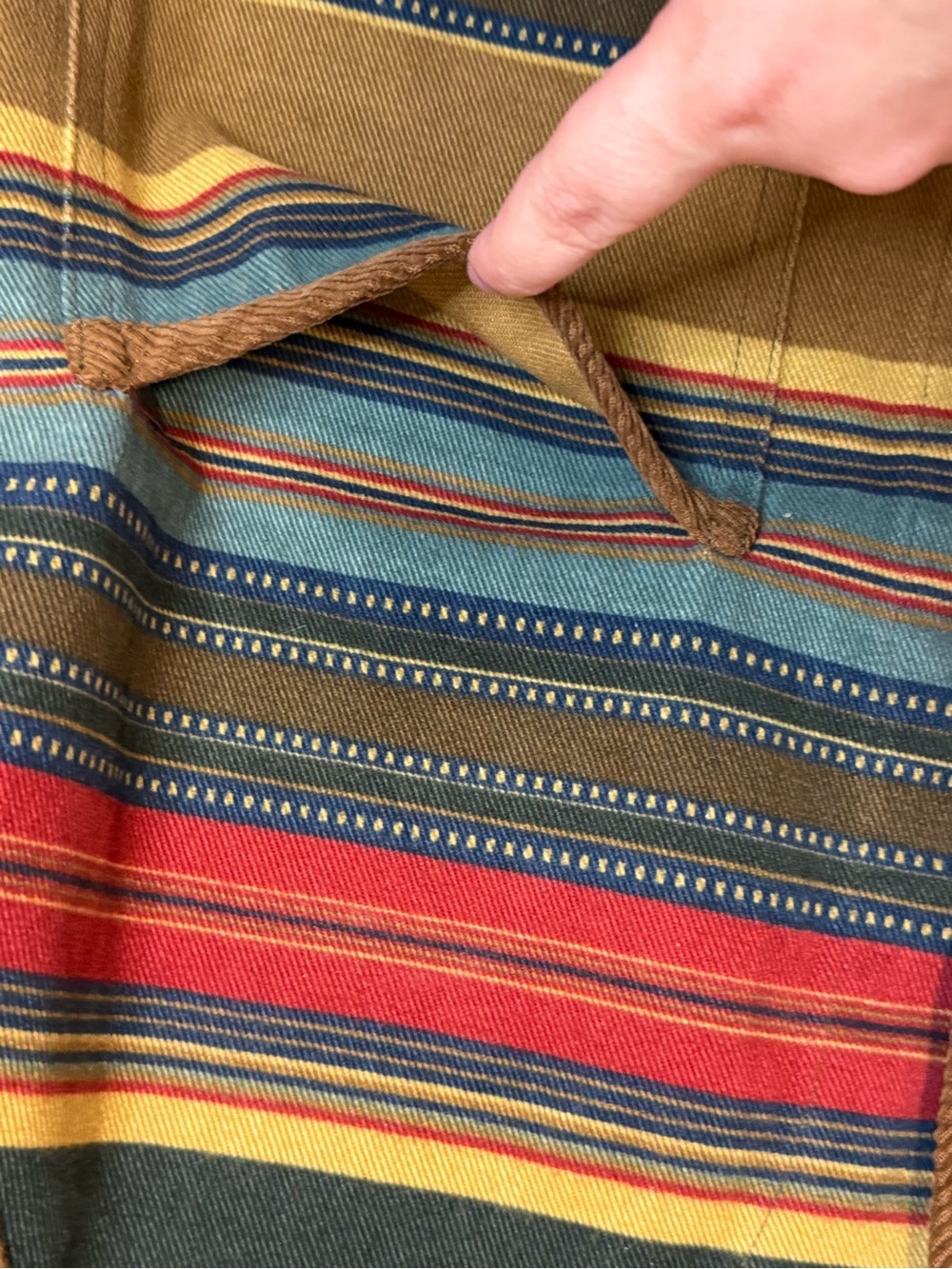 Jones New York Sport Southwestern Stripe Vest | Vintage 90s Cottagecore Boho - Picture 7 of 9
